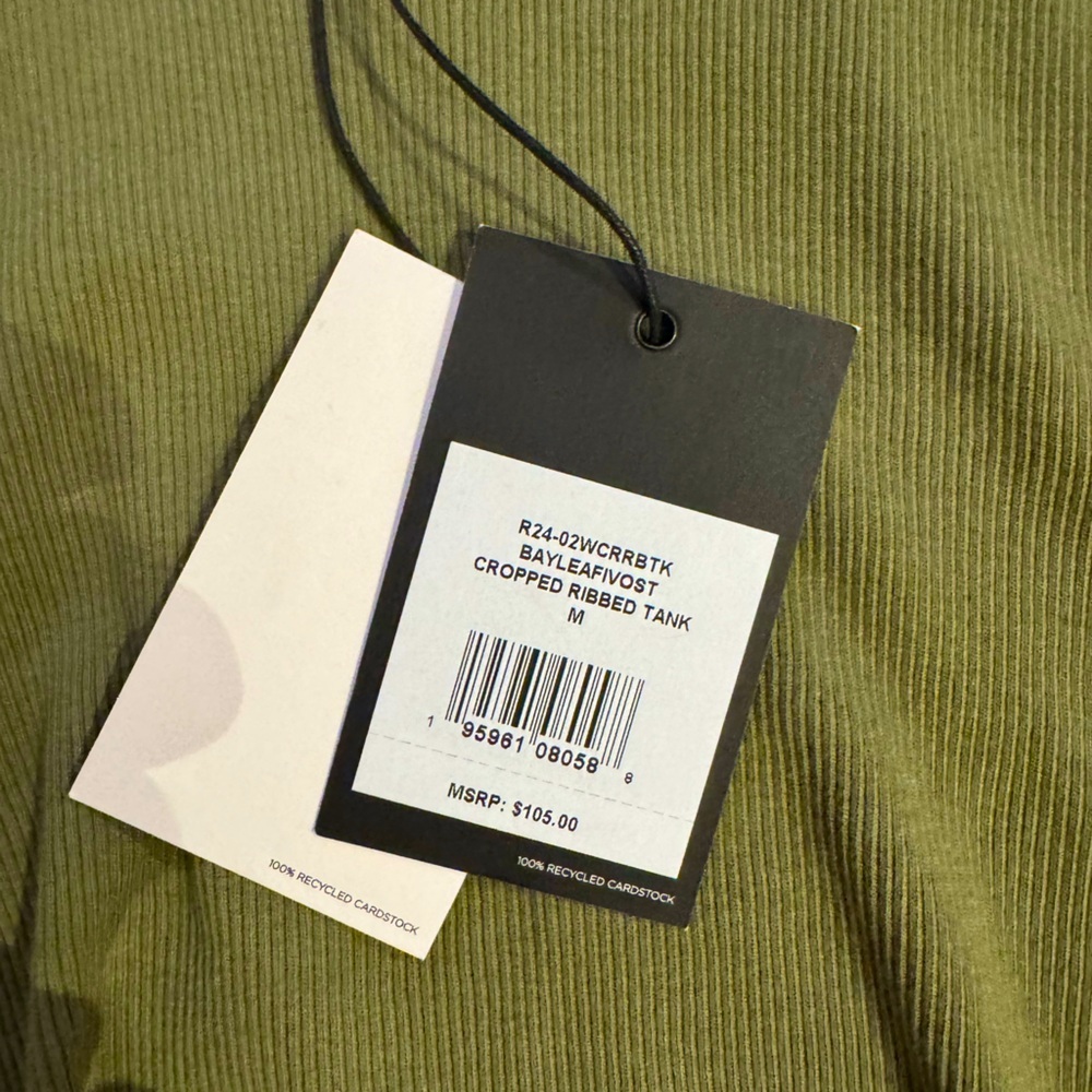 Re/Done Cropped Rib Tank. - Picture 8 of 9